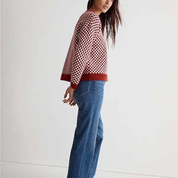 Madewell Checkerboard Jacquard Pullover Sweater - Picture 3 of 3